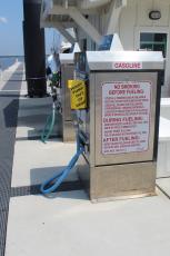 The closure of fuel pumps, both for unleaded and diesel fuel, has cost the Fernandina Harbor Marina, and in turn the City of Fernandina Beach, hundreds of thousands of dollars this year. Repairs are underway, and it is hoped the pumps will be operating this week. Photo by Julia Roberts