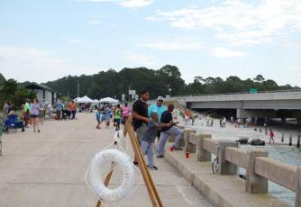 A kids fishing clinic at George Crady Bridge Fishing Pier State Park. Photo courtesy Florida State Parks