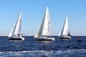 Valkyrie, Morning Glory, Tiger Tale, Salty Sally and Misty beat towards Cumberland Island. Submitted photo